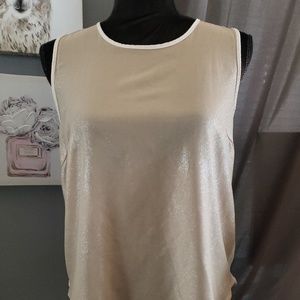 Gold Shimmer Sleeveless Blouse